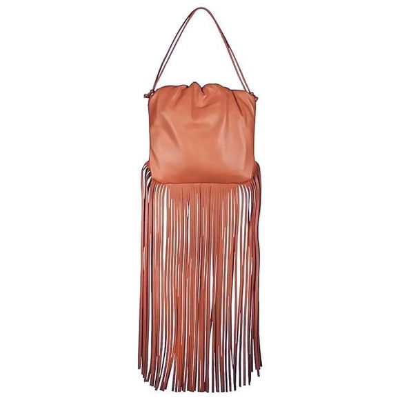 Bottega Veneta The Clay Fringe Pouch Leather Nappa - Picture 1 of 9